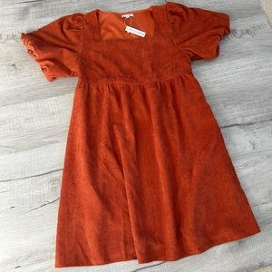 Baltic Born Felipa Ginger Corduroy Mini Dress